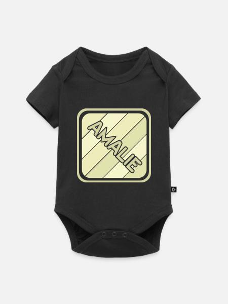 Amalie - Baby Premium Kurzarmbody - Schwarz