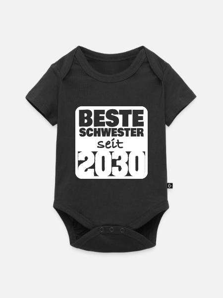 Geschwister 2030 - Baby Premium Kurzarmbody - Schwarz