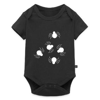 Blanc araignée - Body à manches courtes Premium Bébé - noir - Devant