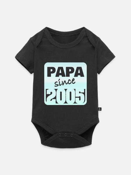 Papa 2005 - Baby Premium Kurzarmbody - Schwarz