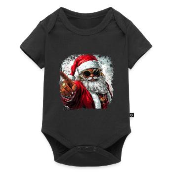 Rappeur Père Noël - Body à manches courtes Premium Bébé - noir - Devant