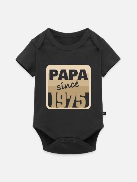 1975 - Baby Premium Kurzarmbody - Schwarz