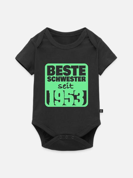 Schwester 1953 - Baby Premium Kurzarmbody - Schwarz