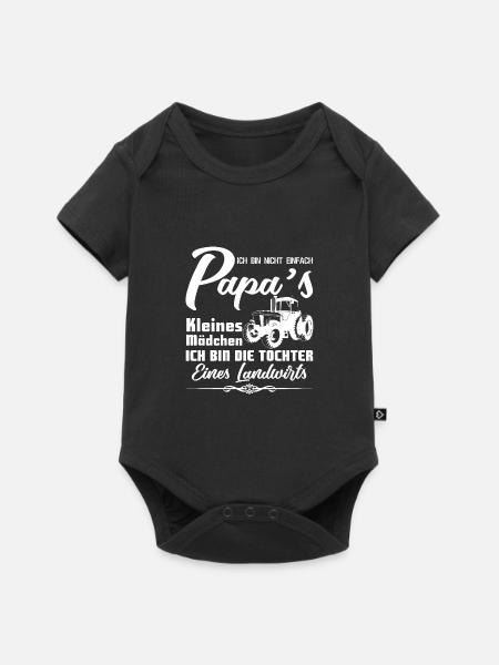 Lustiges Landwirt Shirt PAPA TOCHER - Baby Premium Kurzarmbody - Schwarz