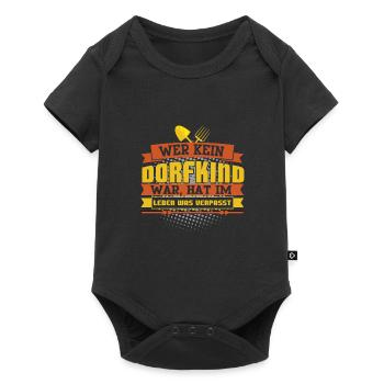 Lustiges Landwirt Shirt Dorf - Baby Premium Kurzarmbody - Schwarz - Vorne