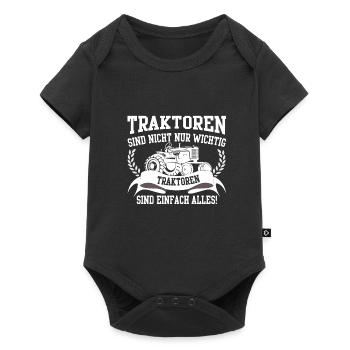 TRAKTOR - Baby Premium Kurzarmbody - Schwarz - Vorne