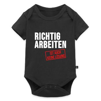 Chômage Chemise Hartz 4 Chômage Cadeau - Body à manches courtes Premium Bébé - noir - Devant