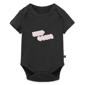 Spruch Motivation keep going Geschenk Sport - Baby Premium Kurzarmbody - Schwarz - Vorne