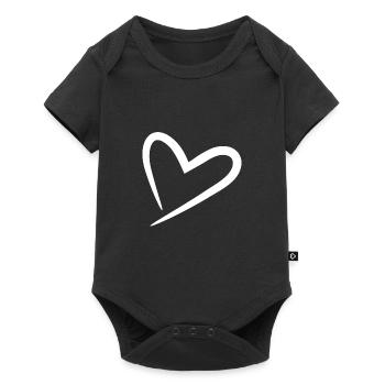 Heart knows modern - Baby Premium short-sleeve bodysuit - black - Front