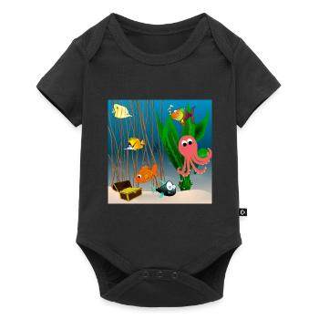 Marine life - Baby Premium short-sleeve bodysuit - black - Front