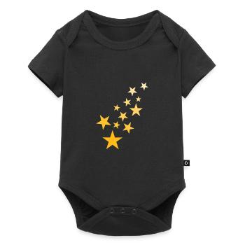 Étoile astérisque motif ciel étoilé - Body à manches courtes Premium Bébé - noir - Devant