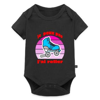 je peux pas j'ai roller - Body à manches courtes Premium Bébé - noir - Devant