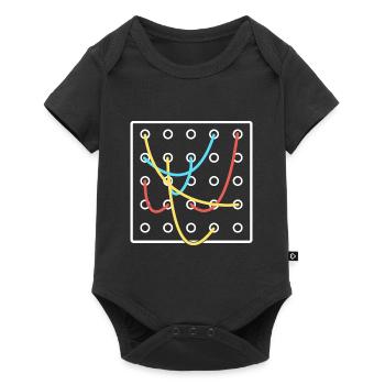 Modular Synthesizer Vintage Keyboard Analog - Baby Premium short-sleeve bodysuit - black - Front