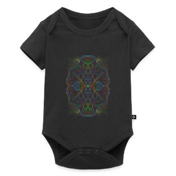 Geometrie Mandala - Baby Premium Kurzarmbody - Schwarz - Vorne
