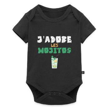 j adore les mojitos - Body à manches courtes Premium Bébé - noir - Devant