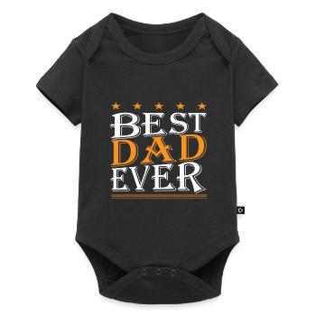 Meilleur père jamais amoureux de la fête des pères - Fête des pères - Body à manches courtes Premium Bébé - noir - Devant