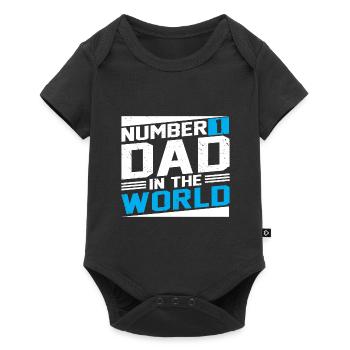 no1 dad of the world - Baby Premium short-sleeve bodysuit - black - Front