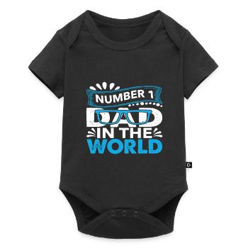no1 dad of the world - Baby Premium short-sleeve bodysuit - black - Front