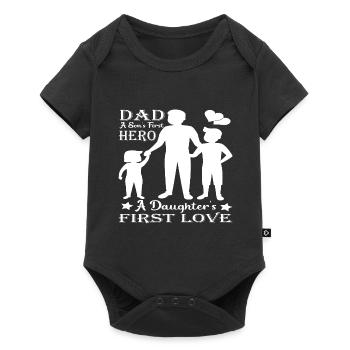 | D’AMOUR DE PAPA HERO Fête des Pères Fête des Pères - Body à manches courtes Premium Bébé - noir - Devant