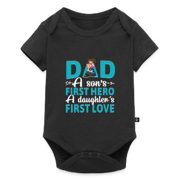 | D’AMOUR DE PAPA HERO Fête des Pères Fête des Pères - Body à manches courtes Premium Bébé - noir - Devant