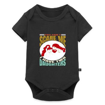 Tu ne peux pas me faire peur, j’ai 2 filles - Body à manches courtes Premium Bébé - noir - Devant