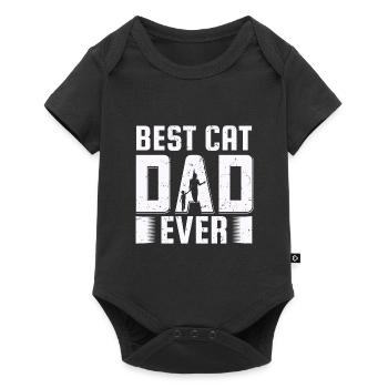 Best cat dad ever best cat dad kitten - Baby Premium short-sleeve bodysuit - black - Front