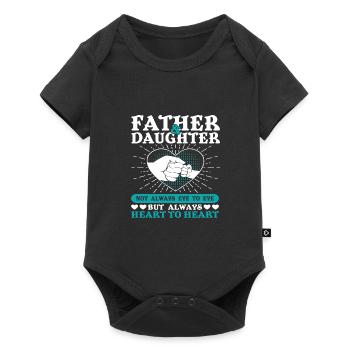 père et fille - Body à manches courtes Premium Bébé - noir - Devant