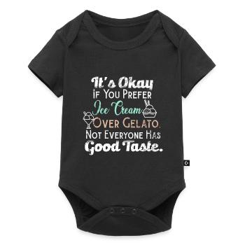 Gelato Good Taste Italian Ice Cream Funny Gelato L - Baby Premium short-sleeve bodysuit - black - Front