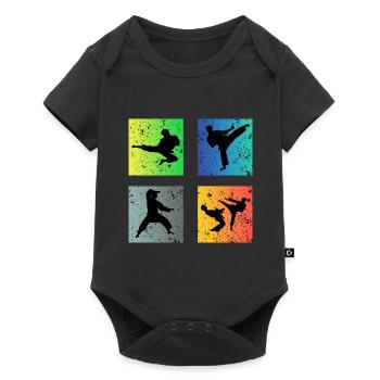 karaté - Body à manches courtes Premium Bébé - noir - Devant