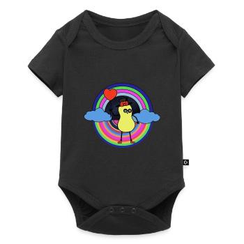 Peanut Dream Nut Kids Good Night Rainbow - Baby Premium short-sleeve bodysuit - black - Front