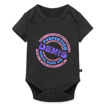 Vorname Denis - Baby Premium Kurzarmbody - Schwarz - Vorne