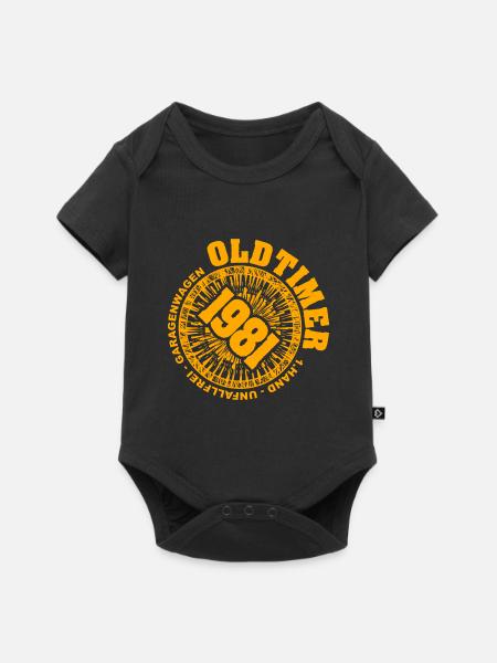 Papa 1981 - Baby Premium Kurzarmbody - Schwarz