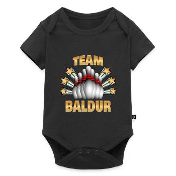 Kegeln Baldur - Baby Premium Kurzarmbody - Schwarz - Vorne