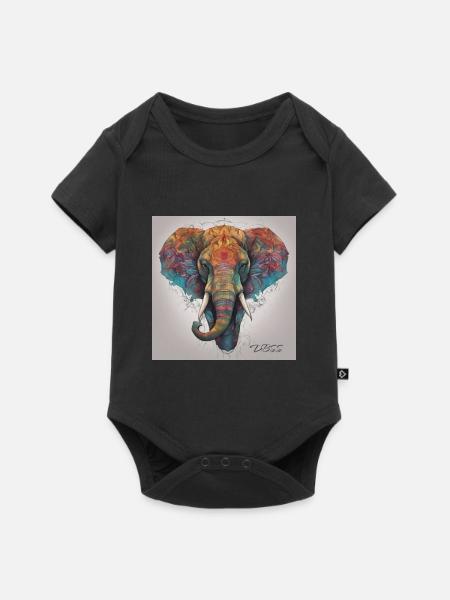 Grand elephant - Baby Premium short-sleeve bodysuit - black