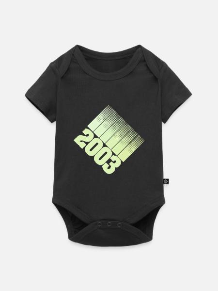 Jahr 2003 - Baby Premium Kurzarmbody - Schwarz