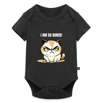 I am so bored - Funny cat that gets bored - Baby Premium short-sleeve bodysuit - black - Front