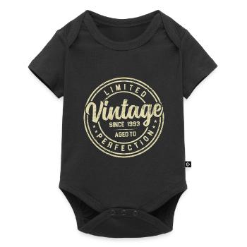 Vintage Des Années 1993 Cadeau D’anniversaire 1993 - Body à manches courtes Premium Bébé - noir - Devant