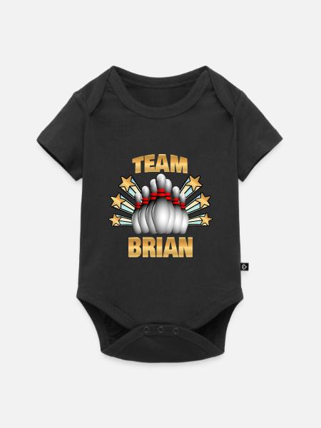 Bowling Brian - Baby Premium Kurzarmbody - Schwarz
