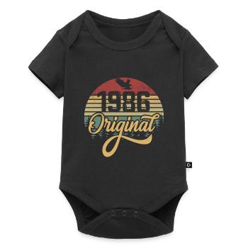 Original 1986 Vintage - 1986 Birthday Gift - Baby Premium short-sleeve bodysuit - black - Front
