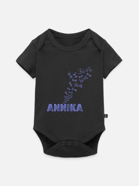 Annika - Baby Premium Kurzarmbody - Schwarz