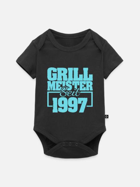 Grillbesteck 1997 - Baby Premium Kurzarmbody - Schwarz