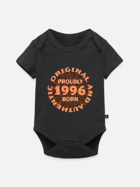 Prozent 1996 - Baby Premium Kurzarmbody - Schwarz