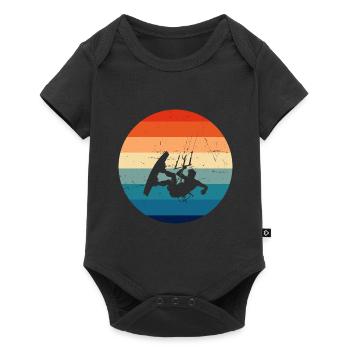 Kitesurfing Kitesurfing Kite Men Kite - Baby Premium short-sleeve bodysuit - black - Front