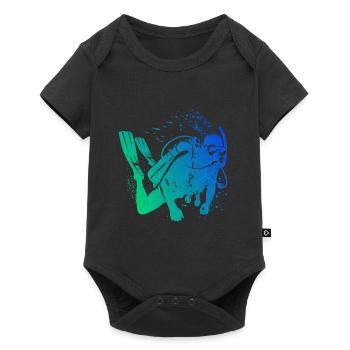 Free Dive Scuba Diving Scuba Diver Scuba Diver - Baby Premium short-sleeve bodysuit - black - Front