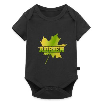 Geschenk für Adrien - Baby Premium Kurzarmbody - Schwarz - Vorne