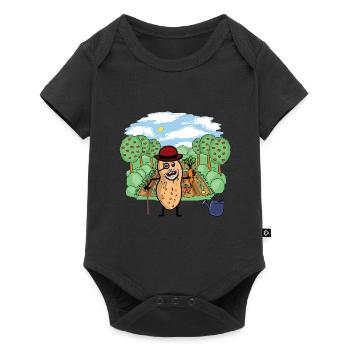 Jardin Papy Cacahuète Potager Jardinage - Body à manches courtes Premium Bébé - noir - Devant