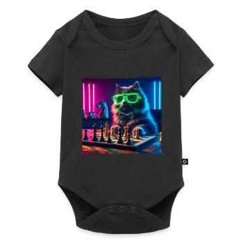 Chess Club Cat - Baby Premium short-sleeve bodysuit - black - Front
