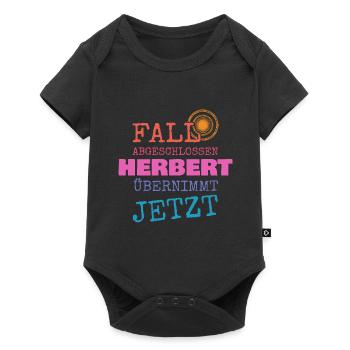 Vorname Herbert - Baby Premium Kurzarmbody - Schwarz - Vorne
