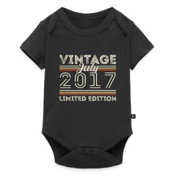 Juli 2017 Juli Geburtstagsgeschenk Juli 2017 - Baby Premium Kurzarmbody - Schwarz - Vorne