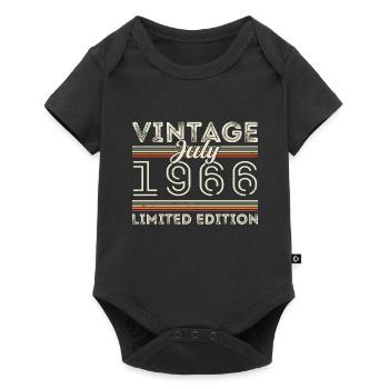 July 1966 July Birthday Gift July 1966 - Baby Premium short-sleeve bodysuit - black - Front